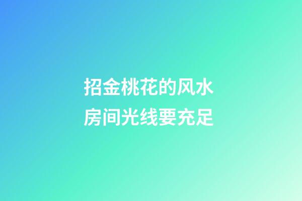 招金桃花的风水 房间光线要充足